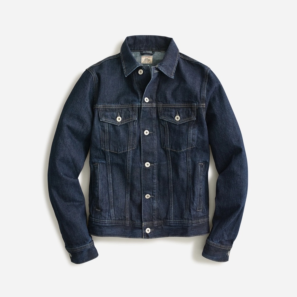 J. Crew Dark Blue Men’s Rigid Denim Jacket
